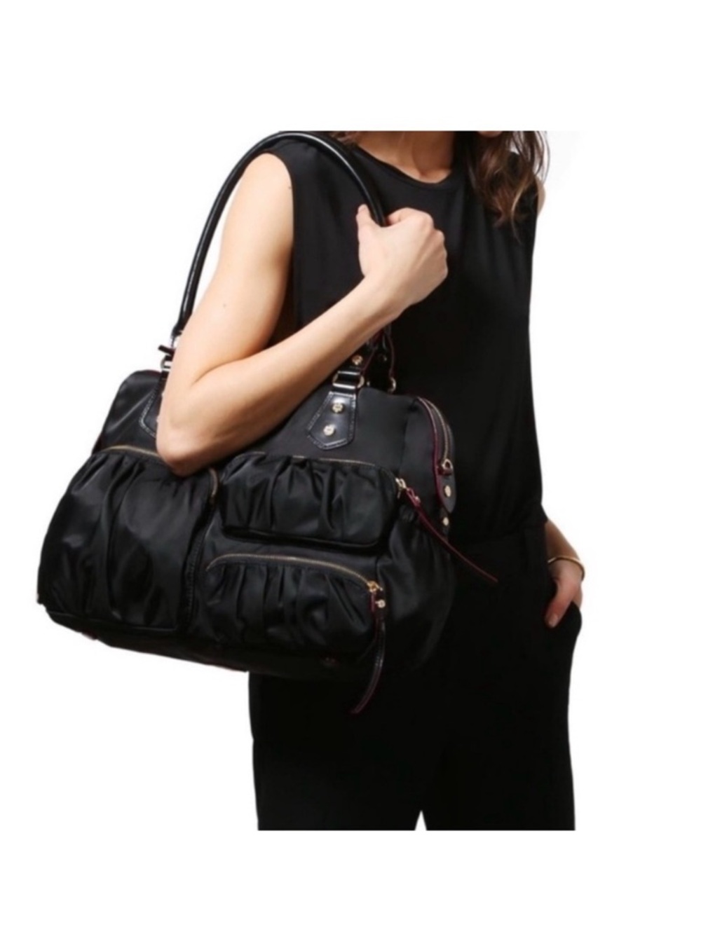 MZ Wallace Women's Black Shoulder/Crossbody  Satchel Bag - Everyday Carry